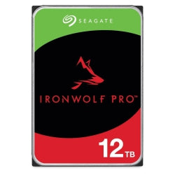 Seagate IronWolf Pro, NAS, Internal 3.5" HDD, 12TB, SATA 6Gb/s, 7200RPM, 256MB Cache, Limited 5 Year Warranty