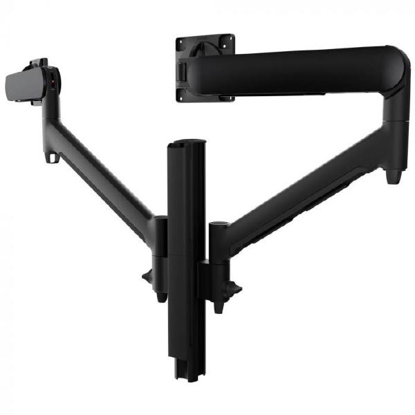 Atdec AWMS-2-D40 Dual Dynamic Monitor Arms on 400mm Post. Max Load: 8kg, Grommet Clamp Desk Fixing, VESA up to 100x100. Black.