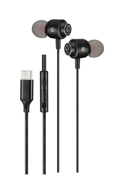 Shintaro USB-C Stereo Earphones with In-line Mic, Magnetic Ear Tips, Tangle-Free Cable, and Volume Control for USB-C Tablets, iPads, Laptops & Chrome