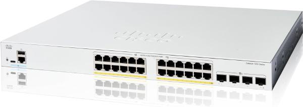 Cisco Catalyst 1200, 24-Port Managed Switch with 24 Gigabit Ethernet PoE+ with 375W Power Budget and 4 SFP+ Ports