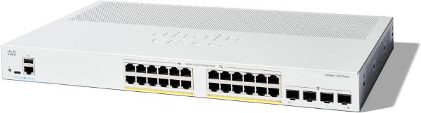 Cisco Catalyst 1300, 24-Port Managed Switch with 24 Gigabit Ethernet PoE+ with 195W Power Budget and 4 Gigabit SFP Ports