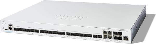 Cisco Catalyst 1300, 24-Port Managed Switch with 20 Gigabit SFP+, 4 (10G) Copper/ SFP+ Combo and 1 Gigabit Ethernet Management Port