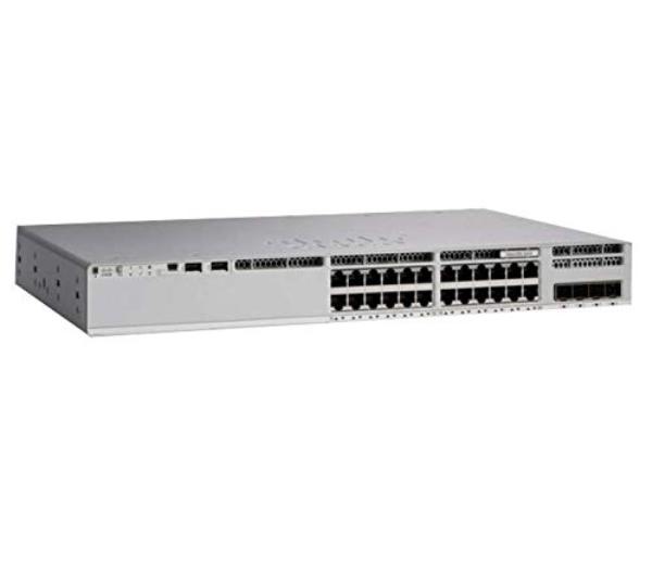 Cisco Catalyst 9200L, 24-Port Managed Switch with 24 Gigabit Ethernet PoE+ and 4 SFP+, 370W Power Budget Ports, Network Essentials