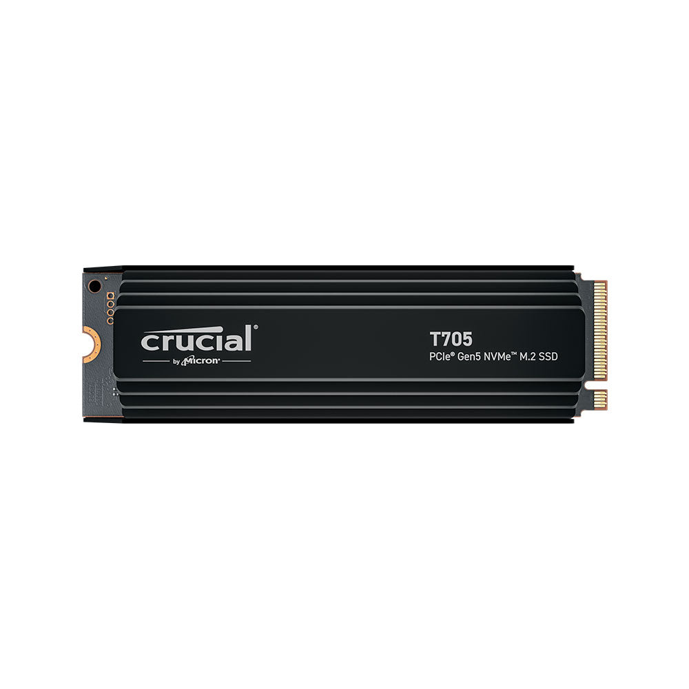 Crucial CT4000T705SSD5 4TB T705 Gen5 NVME SSD with heatsink