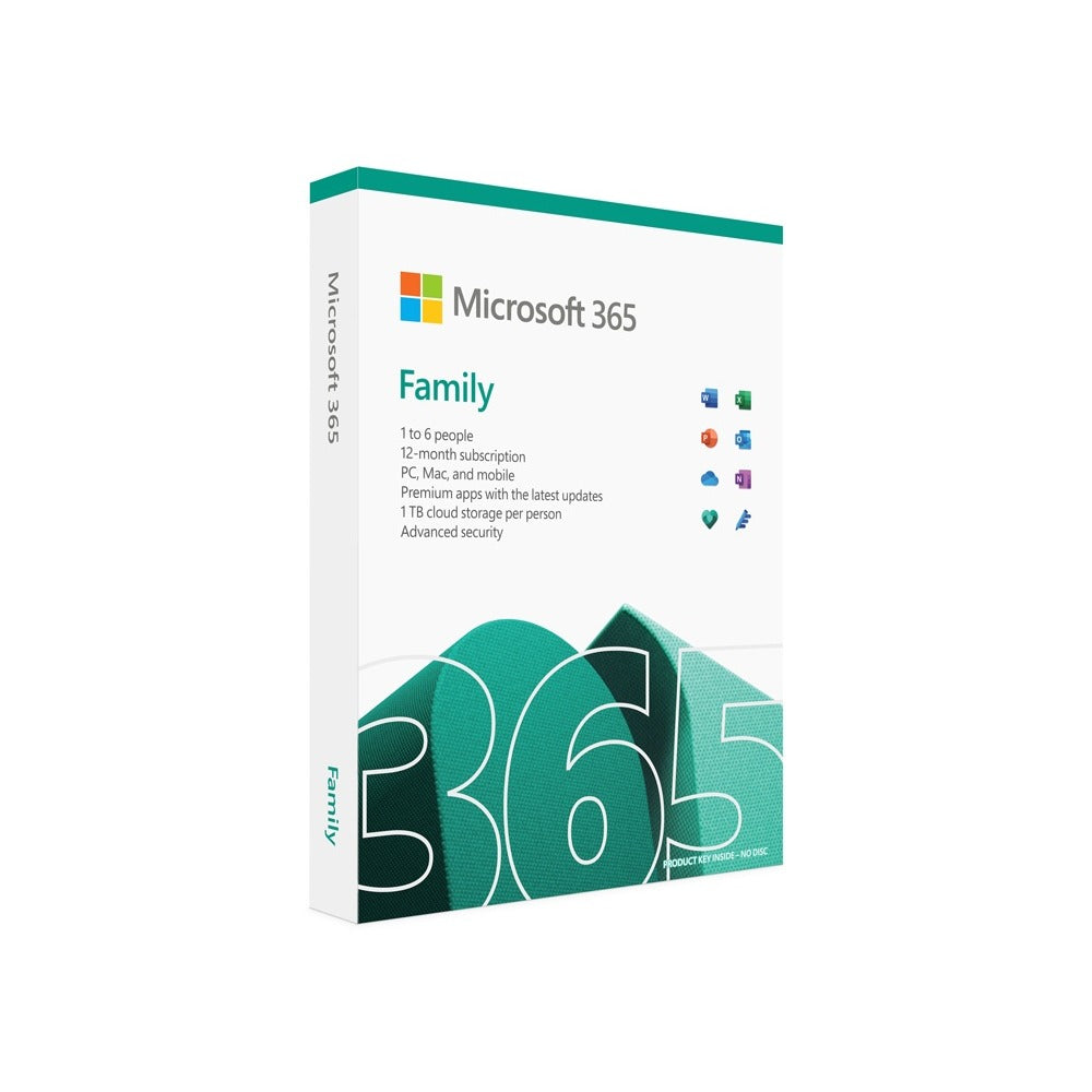 6GQ-01895 Microsoft 365 Family Office 6 Users 1 Year * Box *