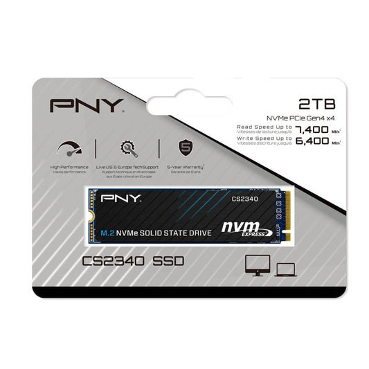 PNY M280CS2340-2TB-TB 2TB Gen4 NVME m.2 SSD 7400/6400MBs