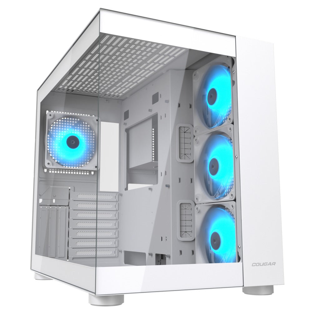 Cougar FV150 RGB WHITE Dual chamber TG Case 4x ARGB Fans