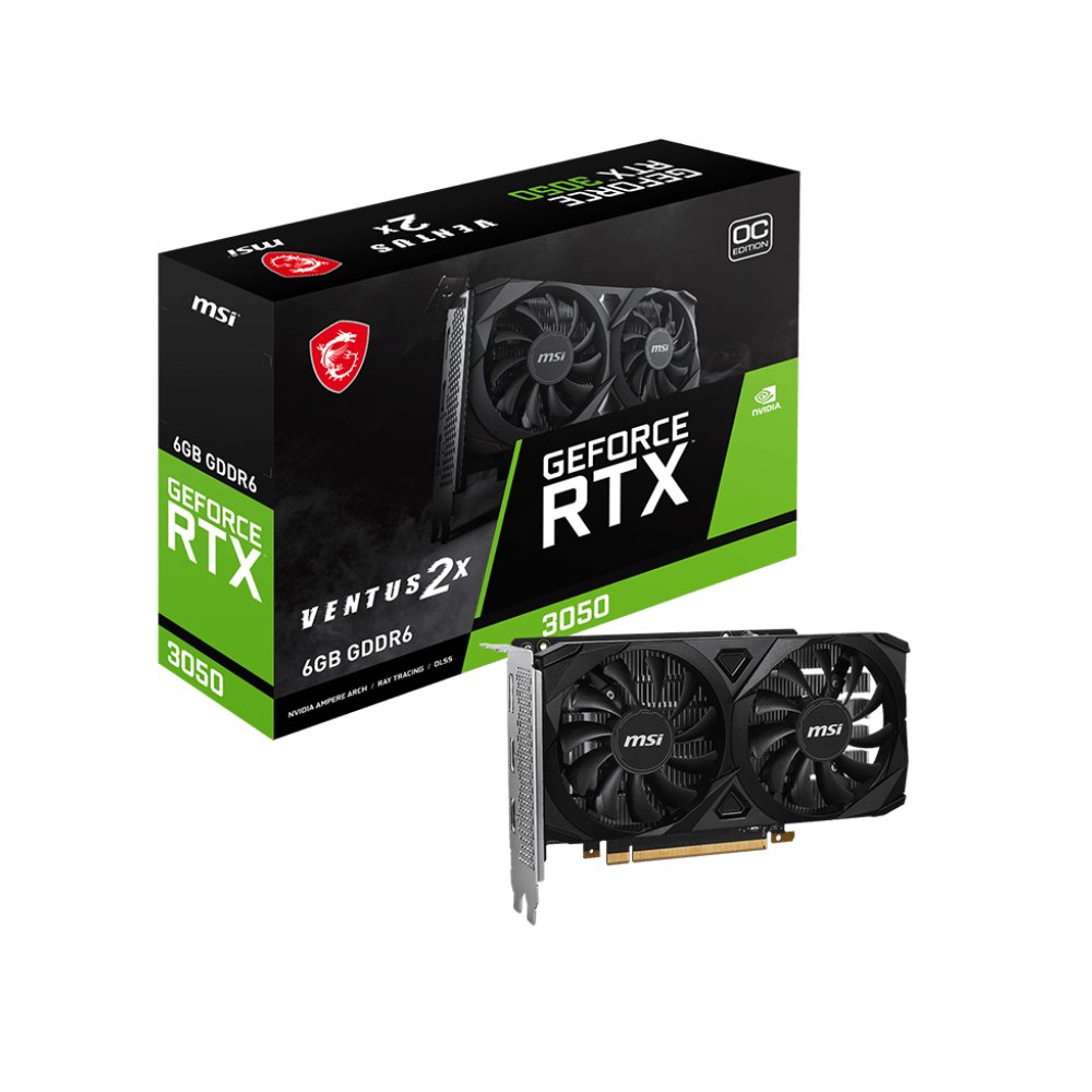 MSI RTX 3050 VENTUS 2X 6G OC RTX3050 Video card