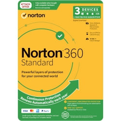 Norton 360 Standard 3 Devices (PC/Mac) 1 Year OEM