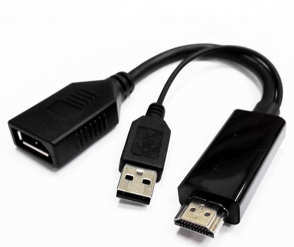 8WR CNV HDMI-M-DISPLAYPORT-F-USB