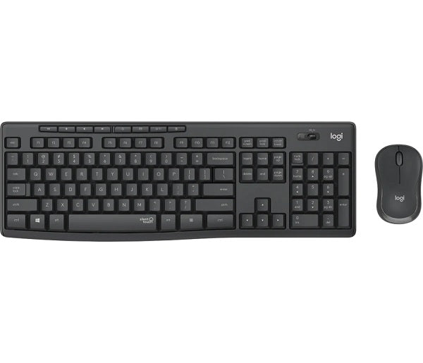 Logitech MK295 Silent Wireless Keyboard and Mouse Combo Blac