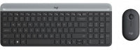 Logitech MK470 Slim Combo - Graphite English - Ultra-slim, compact, and quiet wireless keyboard and mouse combo.