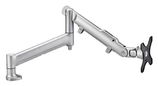 Atdec AWMS-DB Dynamic Monitor Arm. F-Clamp Desk Fixing. Max Load 9kg. Up to 32" screens. Silver