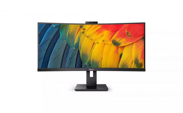 Philips 34B1U5600CH 34" 21:9, Ultrawide QHD 3440x1440 VA Business Curved Monitor, HDMI,DP,100W USB-C/PD,Docking, RJ45,USBHub, 5MP Webcam, 4YR Warranty