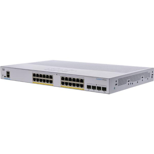Cisco Business 250, 24-Port Gigabit Smart Switch with 24 PoE RJ45 and 4 SFP Ports, 195W