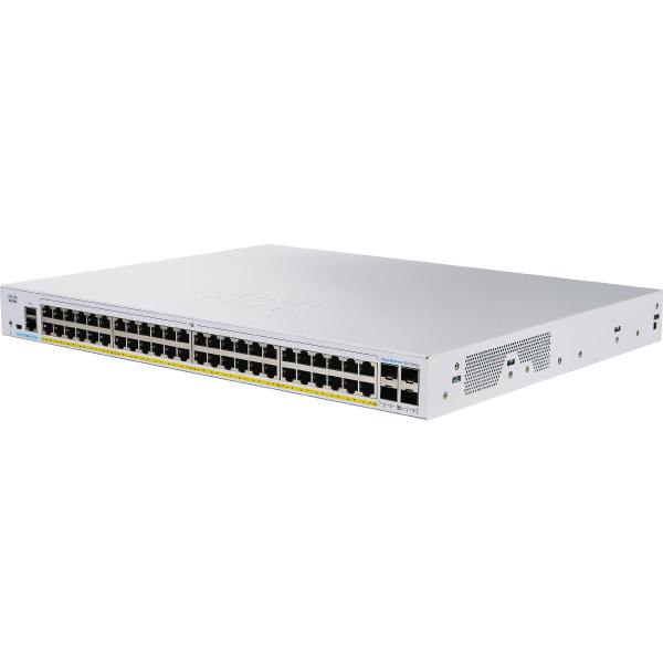 Cisco Business 350, 48-Port Gigabit Managed Switch with 48 PoE RJ45 and 4 SFP Ports, 740W