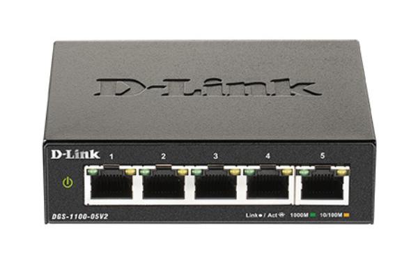 D-Link 5-Port Smart Managed Desktop Switch with 5 RJ45 Ports