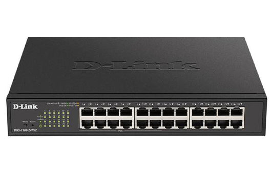D-Link 24-Port Gigabit Smart Managed PoE Switch with 12 Mbps and 12 PoE Ports