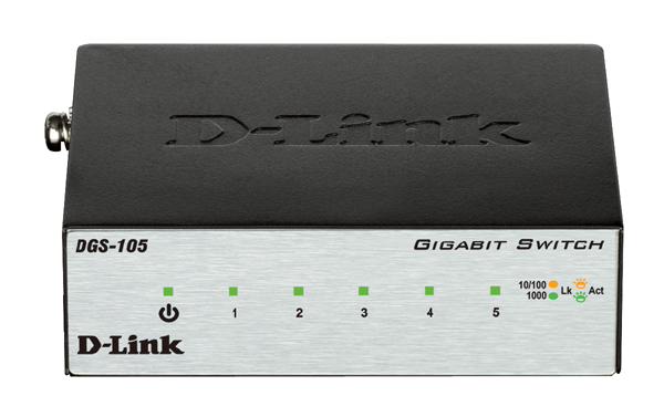 D-Link 5-Port Gigabit Unmanaged Desktop Switch with 5 RJ45 Ports