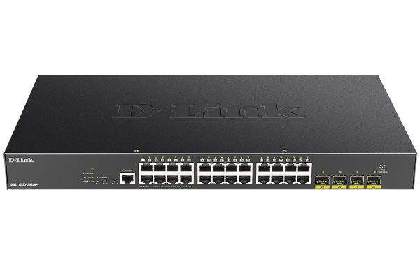 D-Link 28-Port 10-Gigabit Smart Managed PoE Switch with 24 PoE and 4 (10G) SFP+ Ports