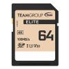 Team Group Elite SDXC UHS-I U3 High Speed Memory Card 64GB, R/W (Max) 100MB/s 50MB/s, V30