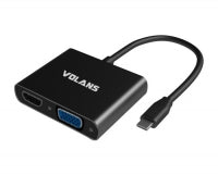 VOL CNV USB-C-M-HDMI/VGA-F-ADAPTER