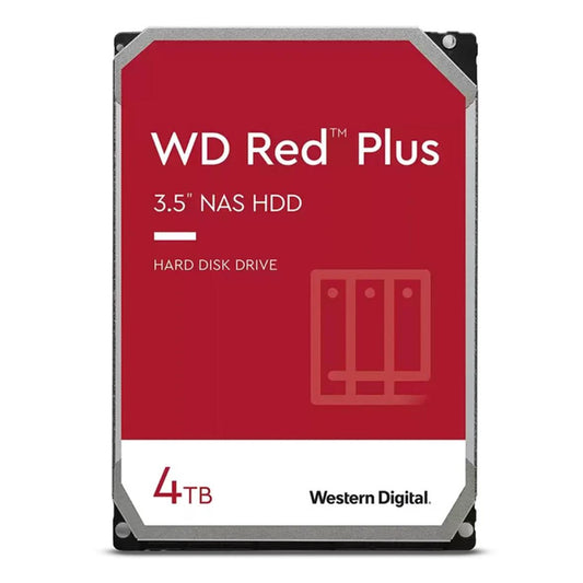 WD Red Plus HDD WD40EFPX  3.5" Internal SATA 4TB Red, 5400 RPM, 3 Year Warranty, CMR Drive.