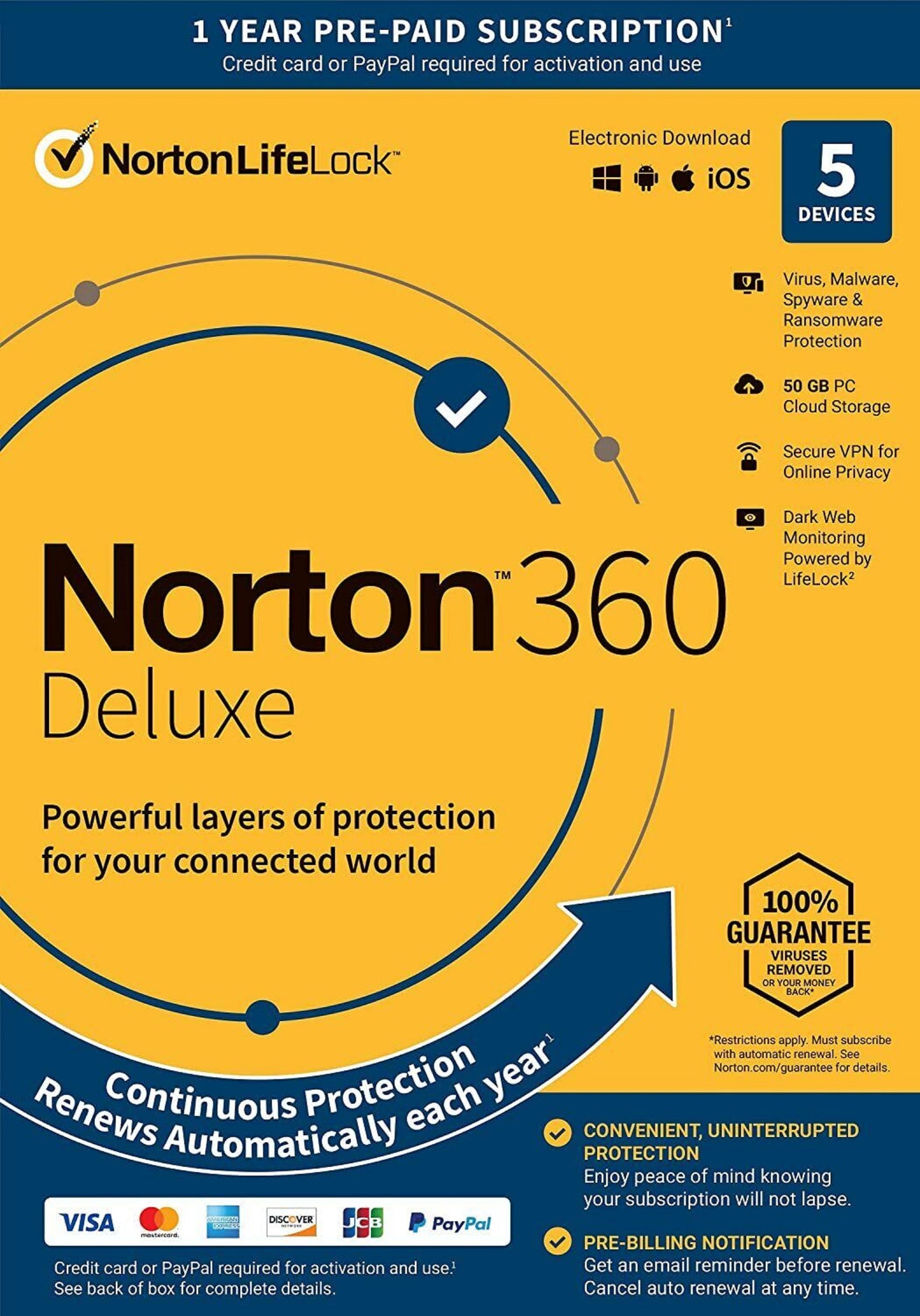 Norton 360 Deluxe Dark Web Monitoring 5 Devices 1Y Email Key